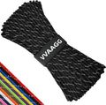 VVAAGG Reflective Paracord Rope 100FT, 7 Strand Nylon para Cord Lanyard Utility 550 Parachute Cord, 4mm Thin Tent Rope for Outdoor Camping Hiking