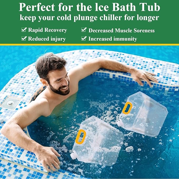 Tessco for you 12 Pack 1.3 Gallon Collapsible Water Storage Bag Water Container Emergency Jug Plastic Storage Pouch Freezable Carrier Tank Foldable Bottle for Outdoor Sport Camping (Clear)