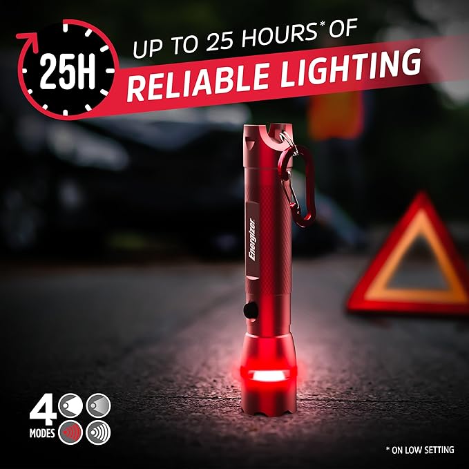 Energizer R-300 LED Flashlight Emergency Safety Light, Bright IPX4 Water Resistant Flash Light, Durable Emergency Light for Hurricane Preparedness, Batteries Included