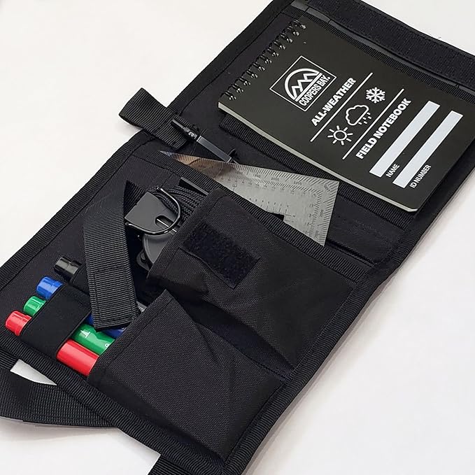 Compass Navigation Kit - Advanced Package - Includes Lensatic Military Style Compass, Multifunction Case, Ranger Beads, Protractor, and Markers - Everthing Needed to Get Started