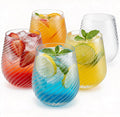Maaacute 40 Pack Plastic Stemless Wine cocktail Whiskey Champagne Glasses, 12 Oz Disposable Unbreakable Cups for Party Bars Wedding Tasting (Spiral)