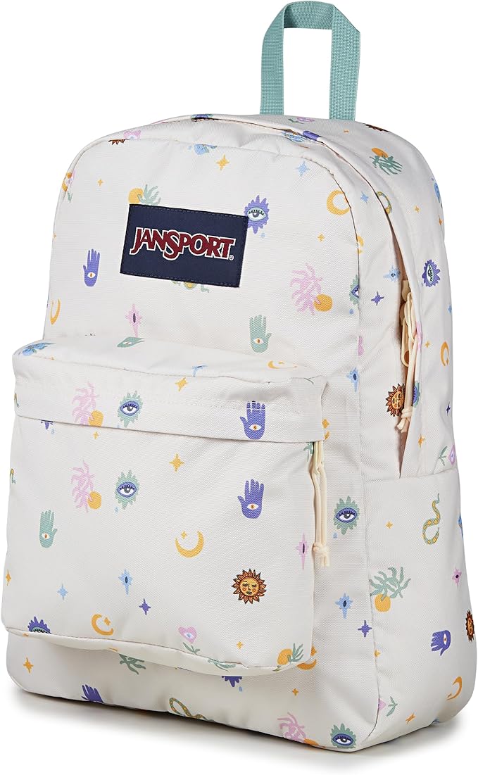 JanSport SuperBreak Plus Backpack with Padded 15-inch Laptop Sleeve and Integrated Bottle Pocket - Spacious and Durable Daypack for Work and Travel - Surreal Mirage Coconut
