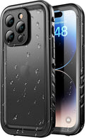 SPORTLINK for iPhone 14 Pro Case - Waterproof Shockproof Dustproof Full Body Sealed Protective Case with Built-in Screen Protector for iPhone 14 Pro 6.1'' Black