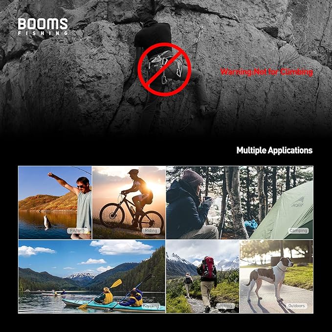 Booms Fishing CC5 Multi-Use Carabiner Clips, 10 Pack 2.7" Small Caribeener Clips, Mini Keychain Aluminum Caribeaner Clip