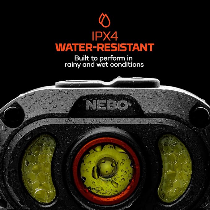NEBO MYCRO 900+ Headlamp | USB-C Rechargeable 900 Lumen Headlamp, 7 Light Modes with Spot and Flood Light, IPX4 Water Resistant, Adjustable Strap, Cap Light Convertible