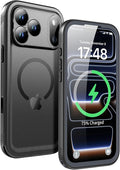 SPORTLINK for iPhone 17 Pro Case - IP68 Waterproof Military Protective Full Body Heavy Duty Shockproof 360 Sealed Dustproof with Camera Screen Protector Phone Cover for iPhone 17 Pro 6.3" Mag/Black