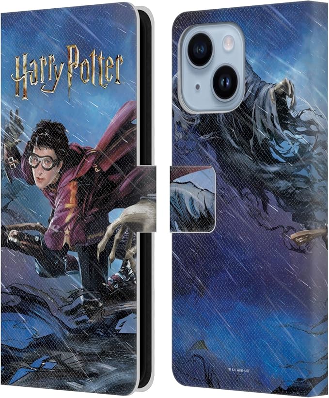 Head Case Designs Officially Licensed Harry Potter Quidditch 1 Prisoner of Azkaban II Leather Wallet Case Compatible with Apple iPhone 14 Plus