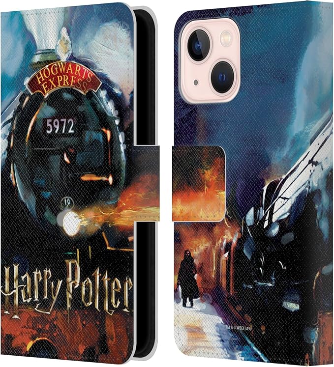 Head Case Designs Officially Licensed Harry Potter Hogwarts Express Prisoner of Azkaban II Leather Wallet Case Compatible with Apple iPhone 13 Mini