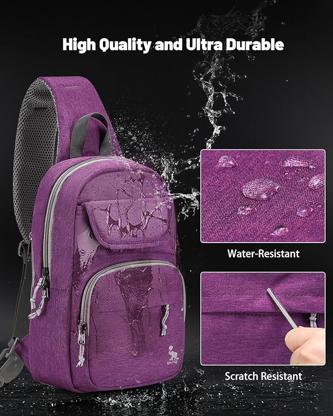 OIWAS Sling Bag Crossbody Backpack for Men, One Strap Backpack Hiking Daypack Chest Bag for Women