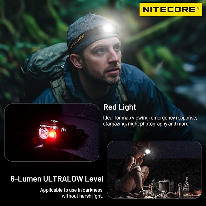 Nitecore HA11 240 Lumen Ultra Lightweight AA Headlamp Dual Beam Headlight Tag (Normal Headband)