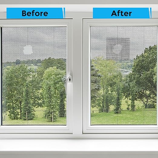 Secopad Black Window Screen Repair Tape, 3IN X 25FT (300IN) Screen Repair Kit for Windows or Doors, Strong Adhesive Patch Kit Fiberglass Mesh Tape