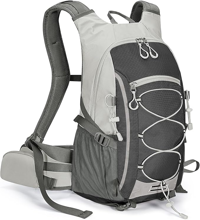 25L Hiking Backpack with Rain Cover Lightweight Hiking Daypack for Travel Camping Outdoors Knapsack for Men Women (Black)