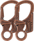 Ahiller Carabiner Clip, Double Anti-Misopening Locking Design, 3" Zinc Alloy Heavy Keychain for Outdoor Camping Hiking, Key Ring Clip