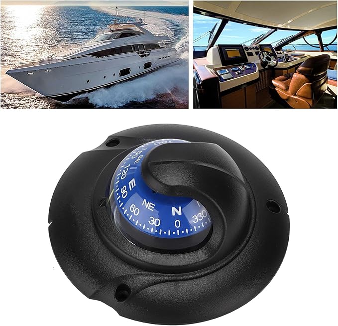 Marine Flush Mount with LED Light - High Accuracy Navigation for Boats, Yachts, Cars & Outdoor Hiking