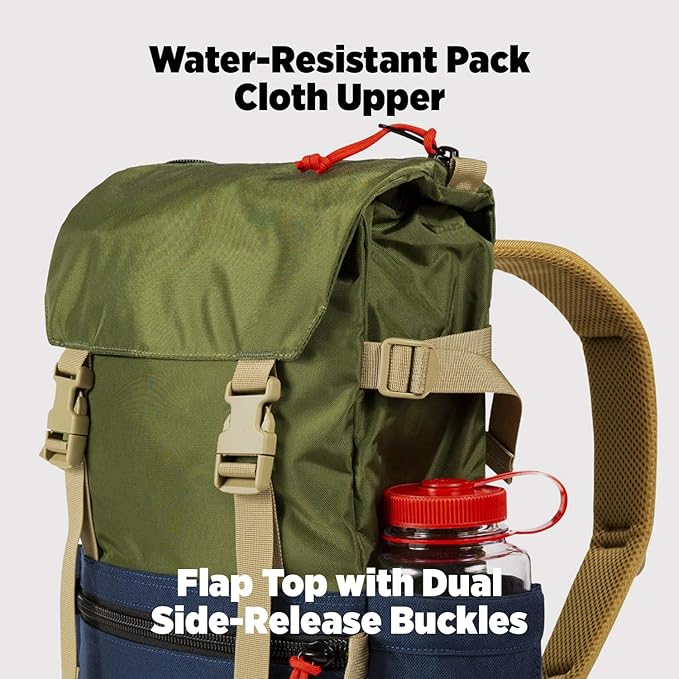 Topo Designs Rover Pack Classic - Daily Daypack for Commutes, Day Trips, Hikes, Iconic Denver Design, PFAS-Free, Fair Trade, BlueSign Backpack (Clay/Chocolate)