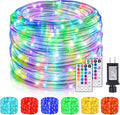 Nazuwke 99Ft LED Rope Lights Outdoor, 18 Colors Changing Fairy String Light Plug in with Remote, IP68 Waterproof 300 LEDs Multicolor Twinkle Christmas Lights for Bedroom Patio Halloween Holiday Decor