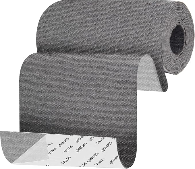 Canvas Patch 4 "x 60 ", Self-Adhesive Waterproof Canvas Patch Set for Repairing Tents, Couch, Boat Covers, Camping Chairs, Awnings, Car Seats.(Dark Gray)