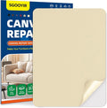 Self-Adhesive Canvas Repair Tape, 8.3" x 11" Waterproof Canvas Repair Patch, Fabric Patch Repairs Kit for Furniture, Tents, Sunbrellas, Boat Covers Awnings, Couches, Clothes, Bags Beige-Yellow