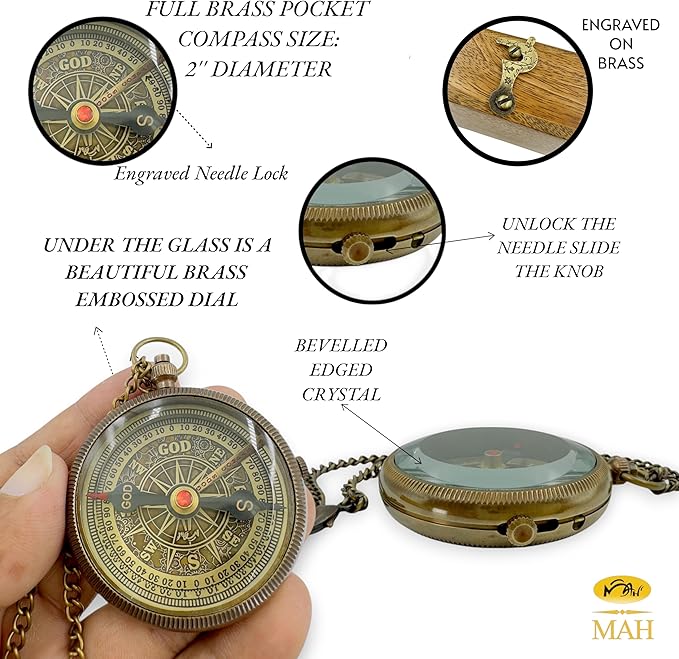 Brass Compass Gift to My Son Never Forget I Love You, Sentimental Keepsake from Mom Dad Grandparents, Inspirational Guidance Compass Gift for Son Graduation Birthday Baptism Confirmation Gift Idea