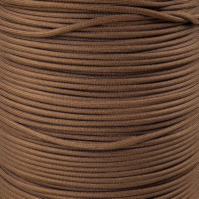 Paracord Planet Solid Color 550lb Paracord – 7 Strand Type III Nylon Cord for Indoor and Outdoor Tasks – Copper (25 ft)