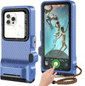 2026 Diving Snorkeling Phone Case for iPhone 17/16/15/14/13/12/11 Pro Max/XS/X Samsung Galaxy S26/S25/S24 Professional Scuba Dive Waterproof Underwater Photo Video Cover (4TH Gen, Blue-)