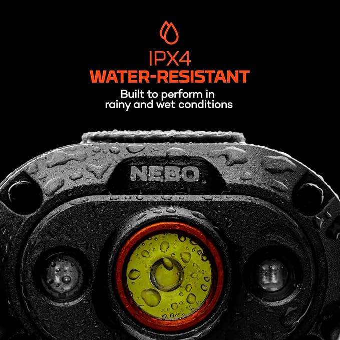 NEBO MYCRO 700 Headlamp | USB-C Rechargeable 700 Lumen Headlamp, 6 Light Modes, White Red & Green Light, IPX4 Water Resistant, Adjustable Strap, Cap Light Convertible