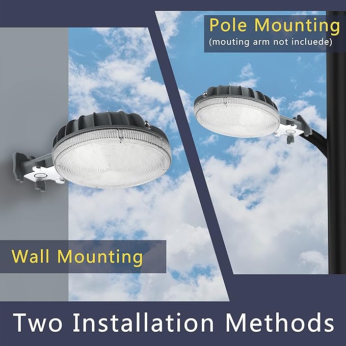 Owleye 6000LM Dusk to Dawn Outdoor Lighting LED Barn Light Security Lights, 42W 4000K Daylight, AC 110-240V, ETL Listed, Waterproof Outside Lights for Yard Warehouse Garage