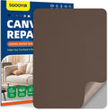 Self-Adhesive Canvas Repair Tape, 8.3" x 11" Waterproof Canvas Repair Patch, Fabric Patch Repairs Kit for Furniture, Tents, Sunbrellas, Boat Covers Awnings, Couches, Clothes, Bags Dark Brown