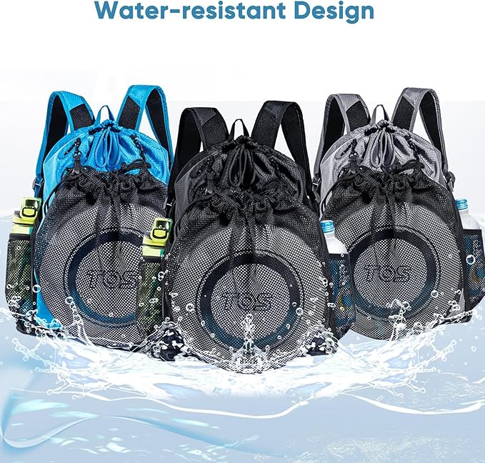 Large Beach Backpack Waterproof Sandproof - Customized Oversized Drawstring Pool Bag with Shoe Compartment for Toiletries, Towels, Gym, Travel