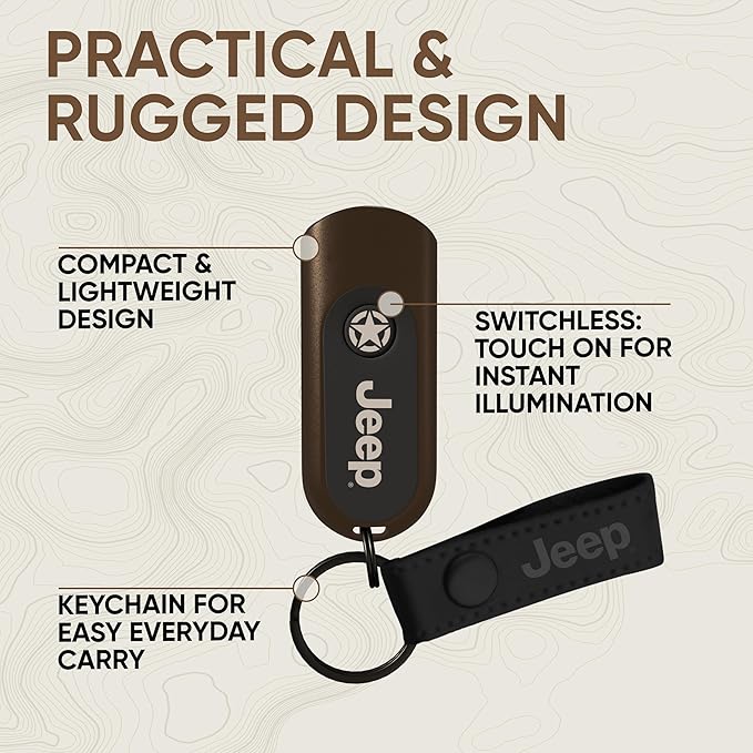 Energizer Jeep Keychain Flashlight, Bright Compact Portable Flashlight Keychain, Touch Tech Auto-Off Feature