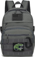 Kids Tactical Backpack Army Molle Bookbag Military Boys Backpack for School, Outdoor, Camping (Includes 2 Patches +1 Carabiner), Grey