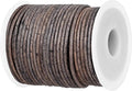 GENIQUE Real/Genuine Round Leather String Cord for Necklace, Bracelets, Jewellery, Braiding (Grey Distressed, 2mm)