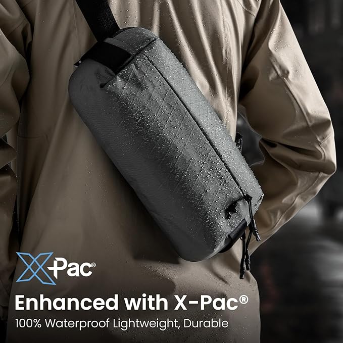 tomtoc Compact EDC Sling Bag 3L-10L, Minimalist Crossbody Bag Chest Shoulder Pack for Men Women, X-pac/Recycled Polyester