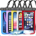 Famoby Up to 8.3" 5 Pack Multicolor Universal Waterproof Phone Pouch, Phone Waterproof Case Dry Bag,Protection Level: IP68,Outdoor Sports for Apple iPhone,Samsung,and More,White,Blue,Red,Purple,Yellow