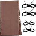 Queekay Chair Replacement Fabric with 4 Bungee Cord Lounge Chair Cloth Mesh Repair Kit for Patio Recliner Outdoor Lawn Pool(63 x 17 Inch,Brown)