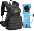 CVLIFE Hydration Backpack with 3L TPU Tactical Water Bladder, 22L Hiking Backpack for Men Women, Heavy Duty Molle Water Backpack with Multiple Compartments for Cycling Running Hunting Camping
