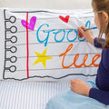 Coloring Pillowcase for Kids – Reusable DIY Pillow Cover with Washable Markers, Educational Arts & Crafts Activity for Boys & Girls, Fun Gift for Creative Play, Machine Washable - eatsleepdoodle