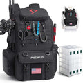 Piscifun 52L Fishing Tackle Backpack with Rod Holders & 4 Tackle Boxes, Large Tackle Bag for Gear Storage with Rain Cover