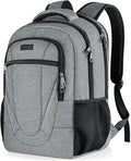 BIKROD Travel Laptop Backpack for Men and Women, Backpacks for School Teen Boys, Business Anti Theft Slim Sturdy Back Pack Adult Computer Bag Gift 15.6 IN Laptop, Grey