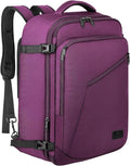 MATEIN Carry on Backpack for Women, 27L Flight Approved Backpack for Teacher Nurse, Fashion Expandable Airline Daypack for Plane, Lightweight Hiking Weekend Back Pack, Traveler Gifts, Purple