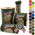 TOUGH-GRID 550 Paracord, Type III Mil-Spec Nylon Rope - 500 Ft Camo Green Tactical Survival Cord