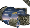 Paracord 550, 4mm, 7 Triple Strands Utility Rope, Parachute Cord for Survival Gear, Camping, Hiking, and DIY Bracelets, Keychains,Accessories, Type III