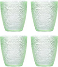 uxcell 7oz Acrylic Drinking Glasses, 4Pcs Plastic Reusable Tumblers Drinkware Unbreakable Water Glasses Cups Stackable & Dishwasher Safe for Home Outdoors Restaurant, Emerald