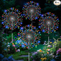 Solar Garden Lights Outdoor, 210 Led & 8 Modes Solar Firework Lights Decorative Waterproof Solar Fairy Fireworks Sparklers Light for Outside Yard Pathway Walkway Balcony Patio Decor,4Pack