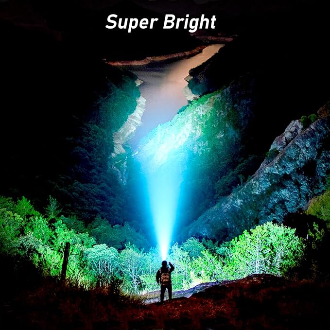 Blukar LED Headlamp,2000L Super Bright Rechargeable Headlight Flashlight with White&Red Light 2 Pack - Motion Sensor,Dimmable Brightness,8 Modes,Spotlight&Floodlight,IPX5 Waterproof for Camping-Orange
