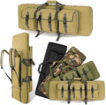 DULCE DOM 32/36/42/48/52 inch Double Rifle Case Soft Gun Bag for Rifles Pistols Storage & Transportation, All Around Shooting Range Tactical Backpack for Hunters Shooters, Gift for Boyfriend, Husband