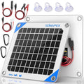 SUNAPEX 12V 5 Watt Solar Trickle Charger Maintainer - Waterproof Solar Powered Battery Charger - Solar Panel Kit Built-in Smart Charge Controller for Car Rv Trailer Truck Boat Automotive Marine