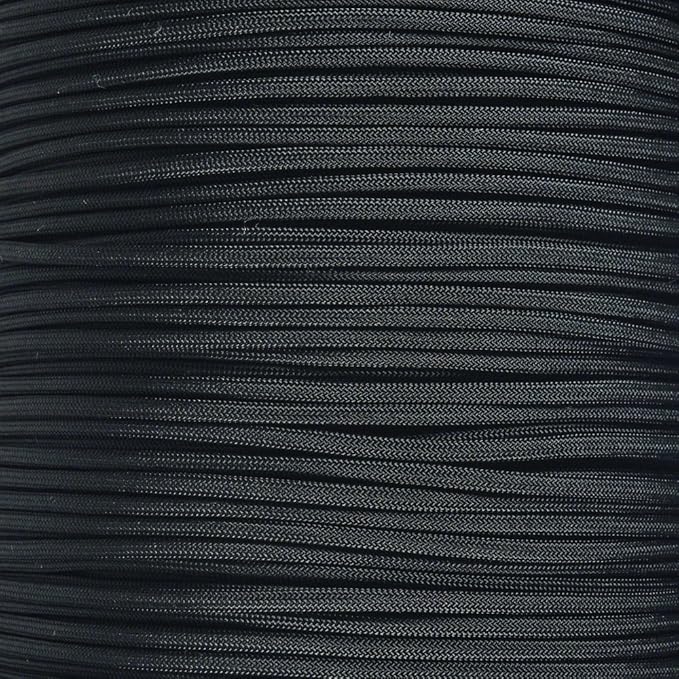 Paracord Planet Solid Color 550lb Paracord – 7 Strand Type III Nylon Cord for Indoor and Outdoor Tasks – Black (25 ft)