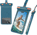 wellhouse Waterproof Phone Pouch, Waterproof Phone Case for iPhone 17 16 15 14 13 Pro Max XS Samsung, IPX8 3D Cellphone Dry Bag Beach Essentials (1 Pack - Blue8.0, 8 inch)