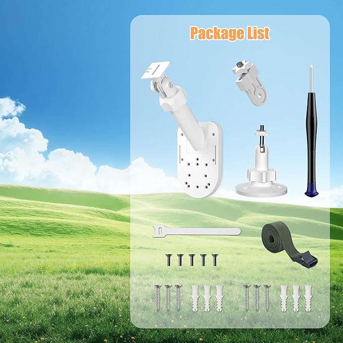 Wall Mount for Cameras and Solar Panels, 2-in-1 Mount Compatible with Ring, Blink, Eufy, Arlo, Wyze, etc Solar Panel and Cam, with Ring Stick Up Cam/Spotlight Cam/Plus/Pro(Battery), Adjustable Angle